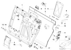 E53 X5 3.0i M54 SAV / Seats Through Load Syst Frame Locking Mech Lft