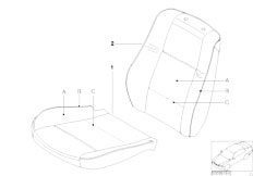 E46 323i M52 Sedan / Individual Equipment/  Indiv Cover Stand Seat Leath With Strip