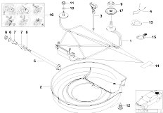 Z3 Z3 3.0i M54 Roadster / Equipment Parts/  Single Parts F Emergency Wheel Mounting