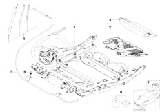 E65 750i N62N Sedan / Seats/  Electric Rear Seat Frame