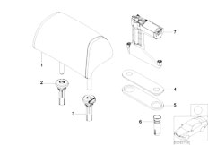 E66 730Li M54 Sedan / Seats/  Rear Seat Head Restraint