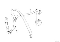 E30 320i M20 Cabrio / Restraint System And Accessories/  Safety Belt Rear
