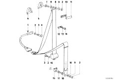 E12 518 M10 Sedan / Restraint System And Accessories/  Front Safety Belt Mounting Parts-2