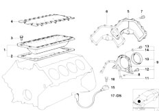 E31 840i M60 Coupe / Engine/  Engine Block Mounting Parts