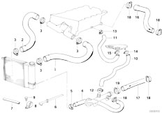 E36 318is M42 Coupe / Engine Cooling System Water Hoses-3