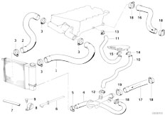 E36 318ti M42 Compact / Engine Cooling System Water Hoses