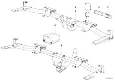 E32 730iL M30 Sedan / Equipment Parts/  Towing Hitch Detachable