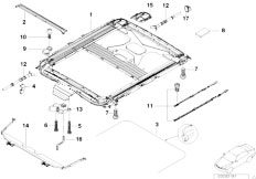 E53 X5 4.6is M62 SAV / Sliding Roof Folding Top Sliding Lifting Roof Frame