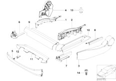 E66 740Li N62N Sedan / Seats/  Seat Front Seat Coverings