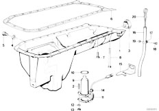 E34 530i M30 Sedan / Engine Oil Pan Oil Level Indicator