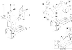 E39 523i M52 Sedan / Audio Navigation Electronic Systems/  Cd Changer Mounting Parts