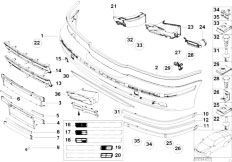 E39 530d M57 Touring / Vehicle Trim/  Front Bumper Trim Panel From 09 00