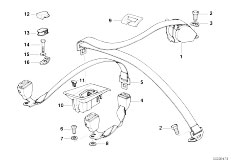 E34 525td M51 Touring / Restraint System And Accessories/  Safety Belt Rear Single Parts