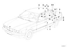 E32 750iLS M70 Sedan / Restraint System And Accessories Armor Plate Rear