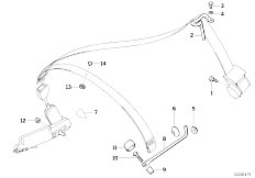 E36 323i M52 Cabrio / Restraint System And Accessories Front Safety Belt Mounting Parts