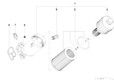 E34 525td M51 Touring / Engine/  Lubrication System Oil Filter