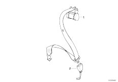 E36 M3 S50 Cabrio / Restraint System And Accessories/  Safety Belt Rear