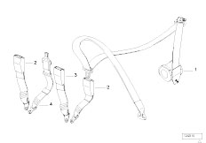 E36 316i 1.6 M43 Compact / Restraint System And Accessories Safety Belt Rear