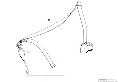 E30 323i M20 2 doors / Restraint System And Accessories/  Safety Belt Front 2 Door