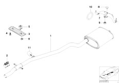 E39 520d M47 Sedan / Exhaust System/  Exhaust System Rear