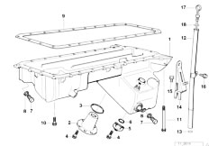 E36 M3 S50 Coupe / Engine/  Oil Pan And Dip Stick-2