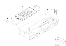 E65 760i N73 Sedan / Communication Systems/  Single Parts Sa 630 Centre Console