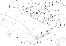 Z3 Z3 3.0i M54 Roadster / Bodywork/  Single Components For Trunk Lid