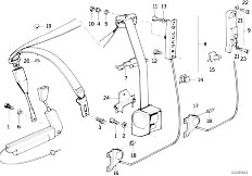 E32 730i M30 Sedan / Restraint System And Accessories/  Safety Belt Adjuster