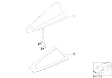 E66 735Li N62 Sedan / Communication Systems/  Single Parts F Telephone Roof Antenna-2