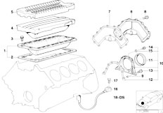 E38 730i M60 Sedan / Engine/  Engine Block Mounting Parts