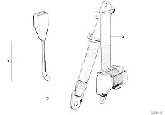 E12 528i M30 Sedan / Restraint System And Accessories/  Safety Belt Front 4 Door