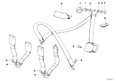 E30 323i M20 4 doors / Restraint System And Accessories/  Rear Safety Belt Mounting Parts