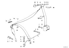 E30 318i M40 2 doors / Restraint System And Accessories/  Front Safety Belt Mounting Parts