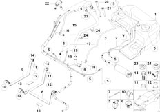 E53 X5 3.0d M57 SAV / Fuel Supply/  Fuel Tank Attaching Parts