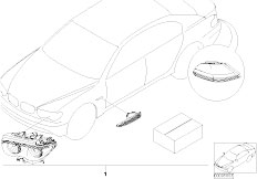 E66 735Li N62 Sedan / Lighting/  Install Kit Turn Indicators White