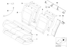 E46 316i N42 Touring / Seats/  Through Loading Facility Seat Cover