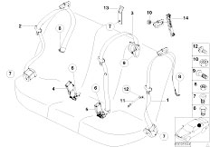 E53 X5 3.0i M54 SAV / Restraint System And Accessories Safety Belt Rear
