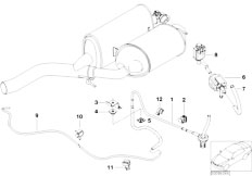 E65 740i N62N Sedan / Exhaust System/  Vacuum Control Exhaust Flap