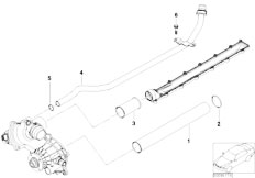 E68 Hydrogen 7 N73 Sedan / Engine/  Cooling System Pipe