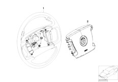 E66 745Li N62 Sedan / Steering/  Steering Wheel Airbag Smart Multifunct