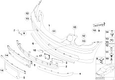 E46 316ti N42 Compact / Vehicle Trim/  Trim Panel Bumper Front