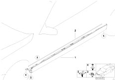 E38 728i M52 Sedan / Vehicle Trim/  Cover Sill