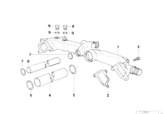 E53 X5 4.4i M62 SAV / Engine/  Cooling System Pipe