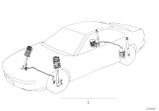 E31 850Ci M70 Coupe / Rear Axle/  Sports Suspension