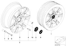 E46 318d M47N Touring / Wheels/  Bmw Alloy Wheel M Double Spoke 97
