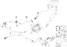 E66 735Li N62 Sedan / Steering/  Hydro Steering Oil Pipes