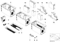 E65 730d M57N Sedan / Vehicle Trim/  Centre Arm Rest Oddments Trays